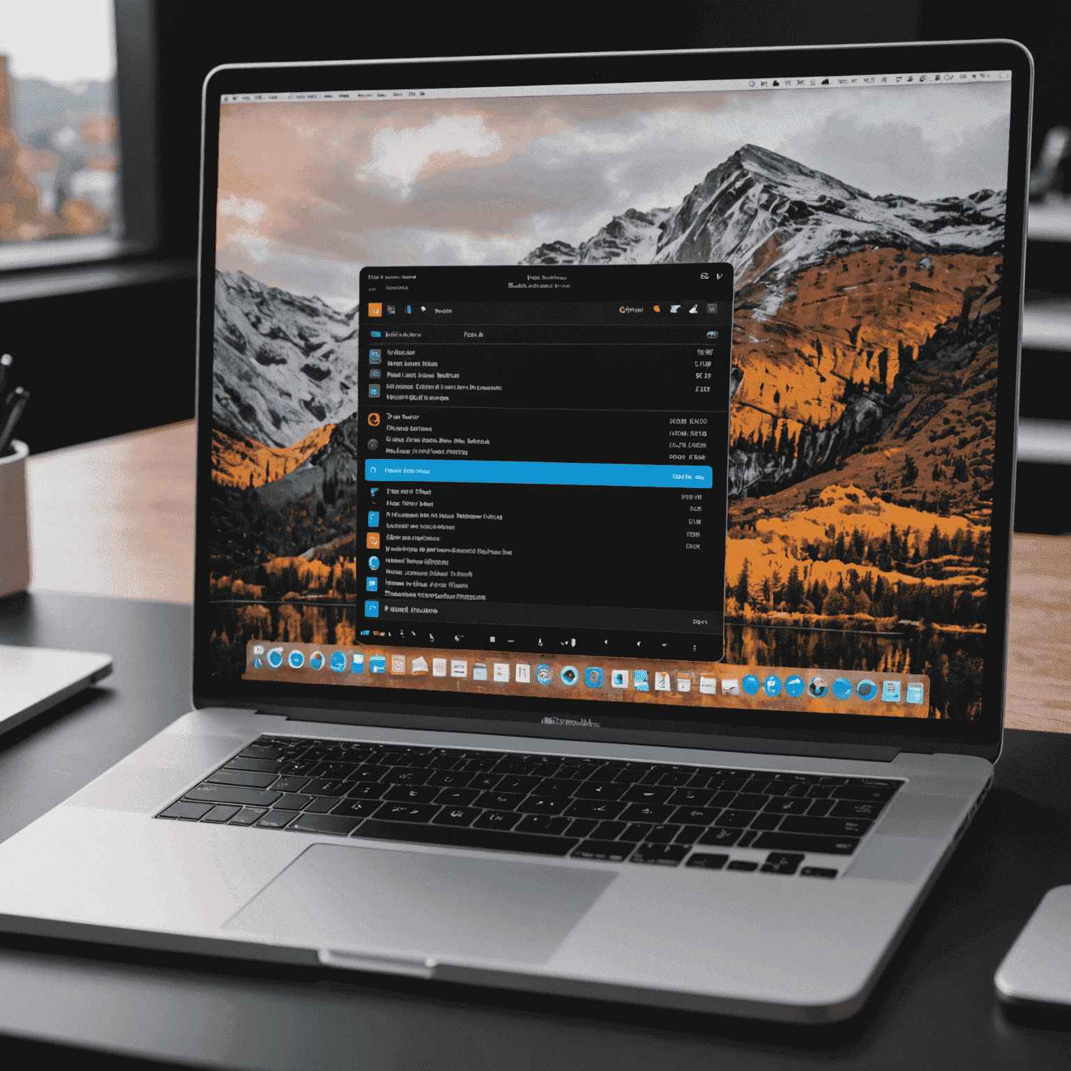 A sleek MacBook Pro displaying the iboysoftntfs interface, showcasing seamless integration of NTFS drives in Finder. The screen shows various NTFS formatted external drives mounted and accessible, with a clean, modern file management interface.