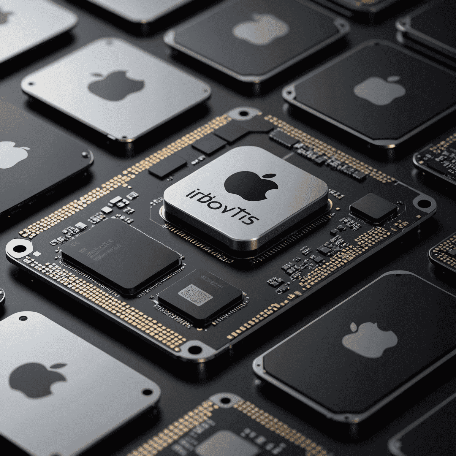 Visual representation of iboysoftntfs software running smoothly on various Apple Silicon chips, showing M1, M2, and M3 logos alongside the iboysoftntfs interface