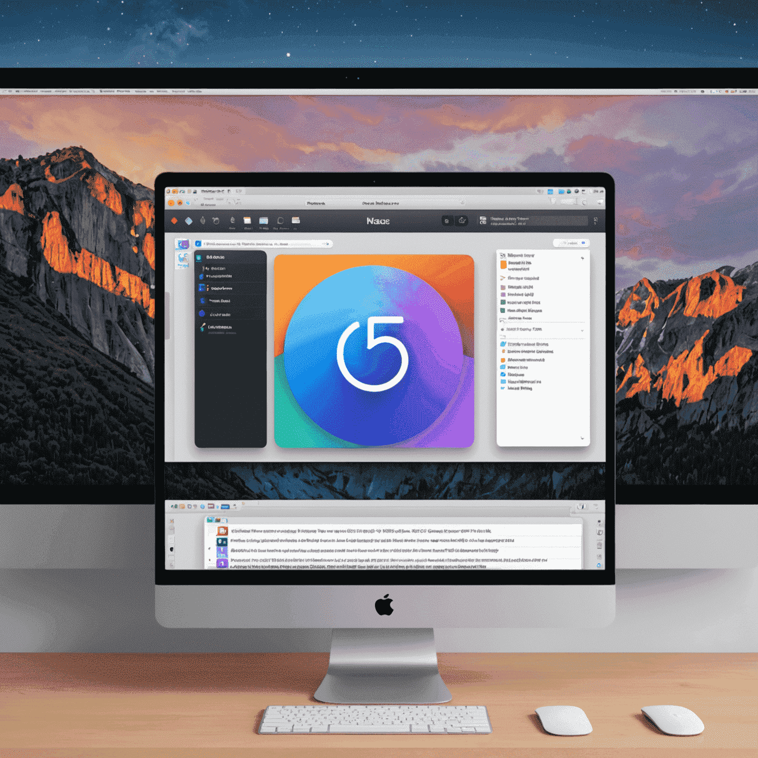 Illustration of macOS 15 interface with NTFS drive icon prominently displayed, showcasing seamless integration of NTFS support